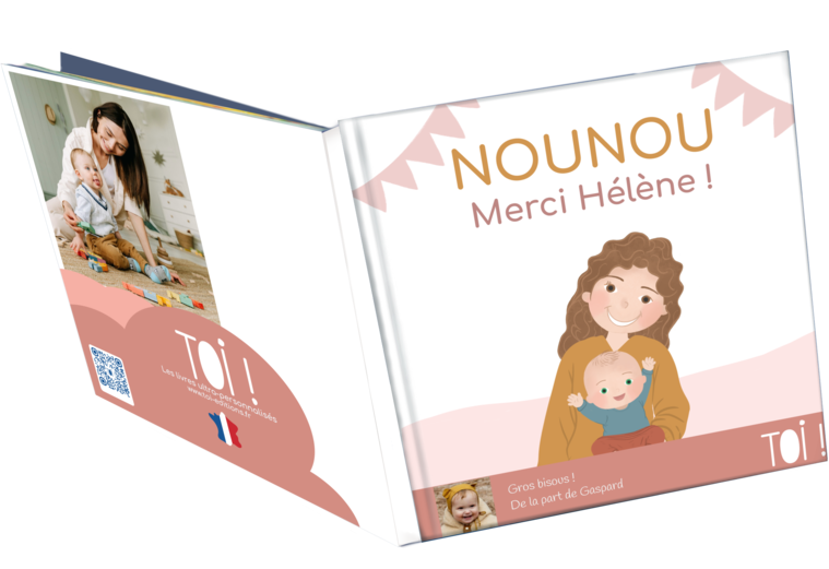 livre personnalisé nounou ouvert
